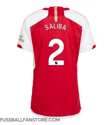 Arsenal William Saliba #2 Replik Heimtrikot Damen 2023-24 Kurzarm